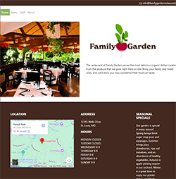 family garden website snapshot