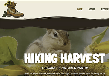 hiking harvest website snapshot