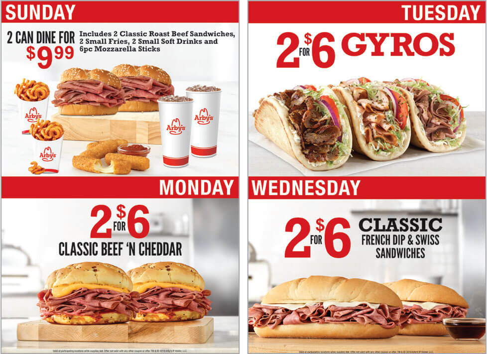 Arby's weekly advertisement